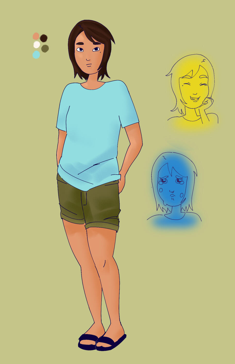 Character design for upcoming thesis 2026 Procreate