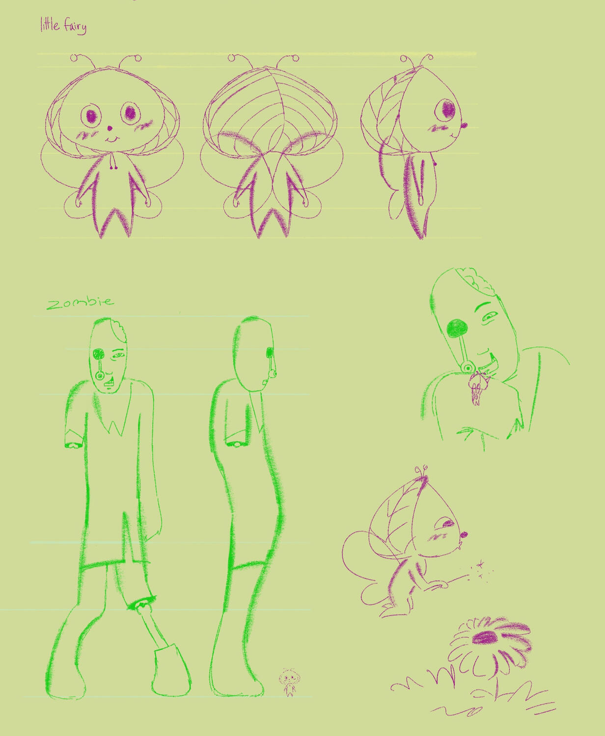 Character designs for short animation 2025 Procreate