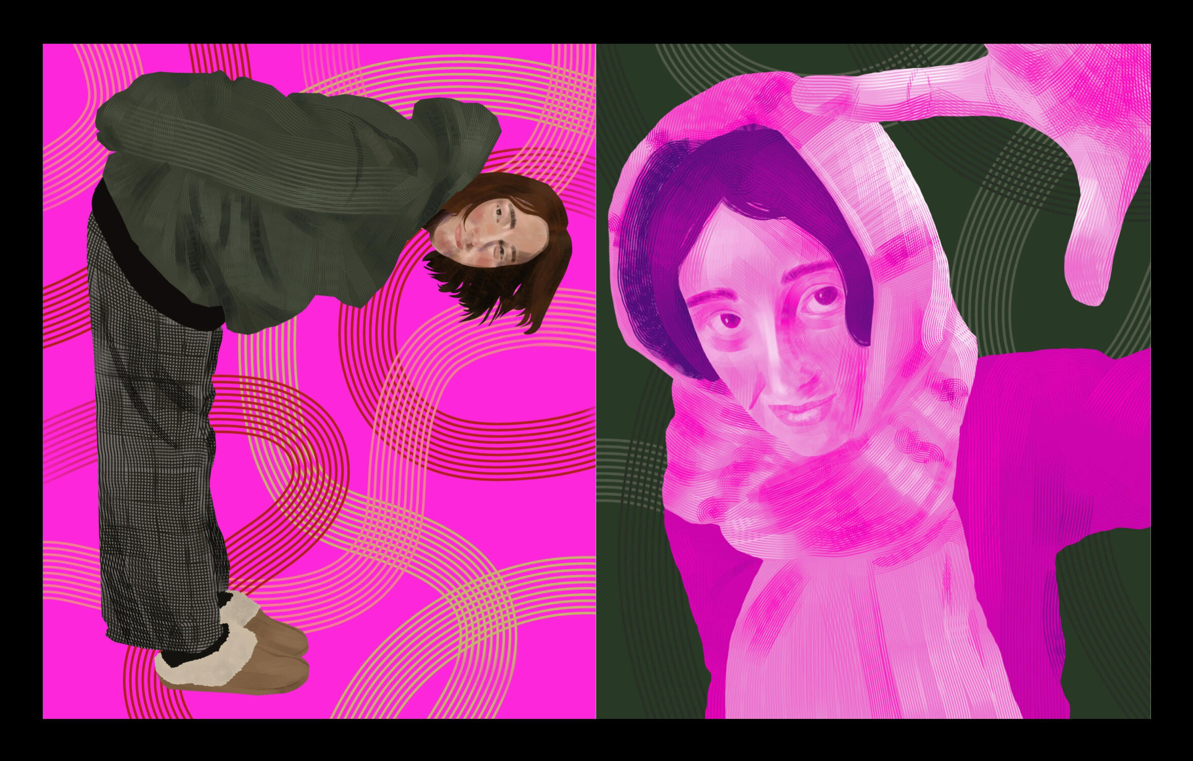 Diptych Portrait 2026 Procreate
