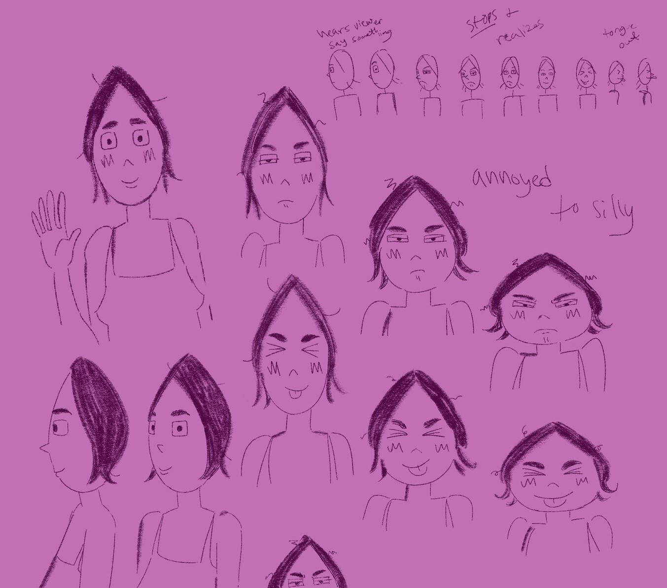 Character design for short animation 2025 Procreate