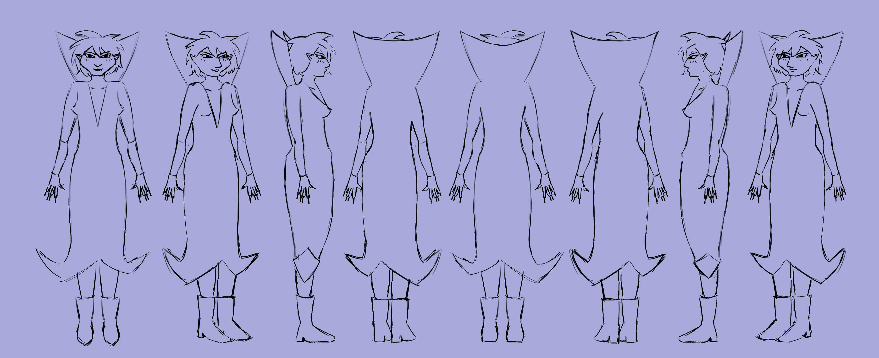 Character turn around 2025 Procreate